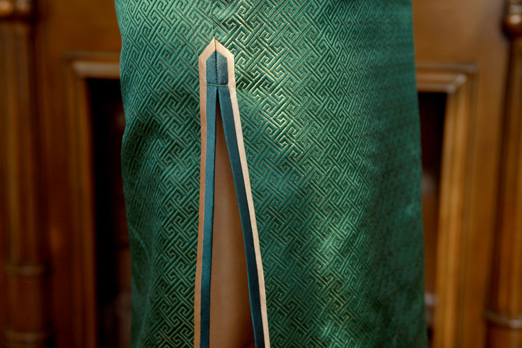 Dark green brocade cheongsam Dark green brocade cheongsam