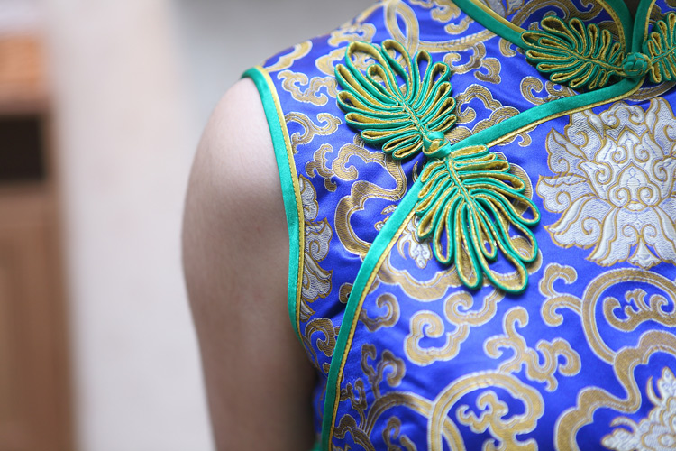 Blue sleeveless QiPao Blue sleeveless QiPao
