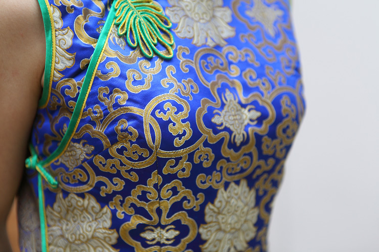 Blue sleeveless QiPao Blue sleeveless QiPao