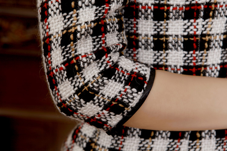 Plaid short qipao cheongsam Plaid short qipao cheongsam