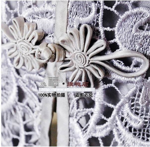 gray lace cheongsam dress gray lace cheongsam dress