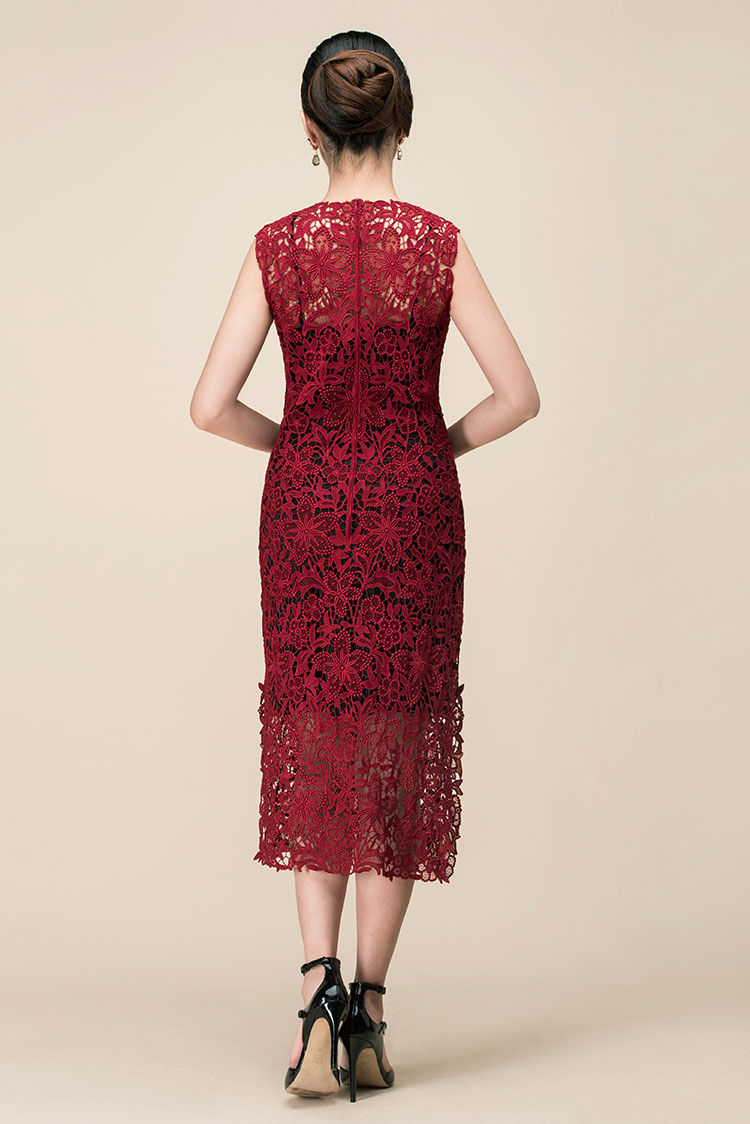 Wine red lace dress Wine red lace dress