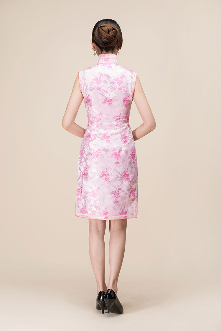 pink short qipao dress pink short qipao dress