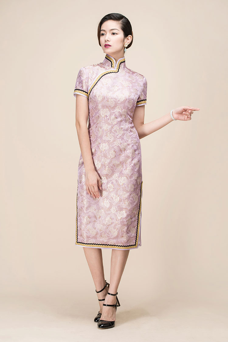 Colocasia color qipao dress Colocasia color qipao dress