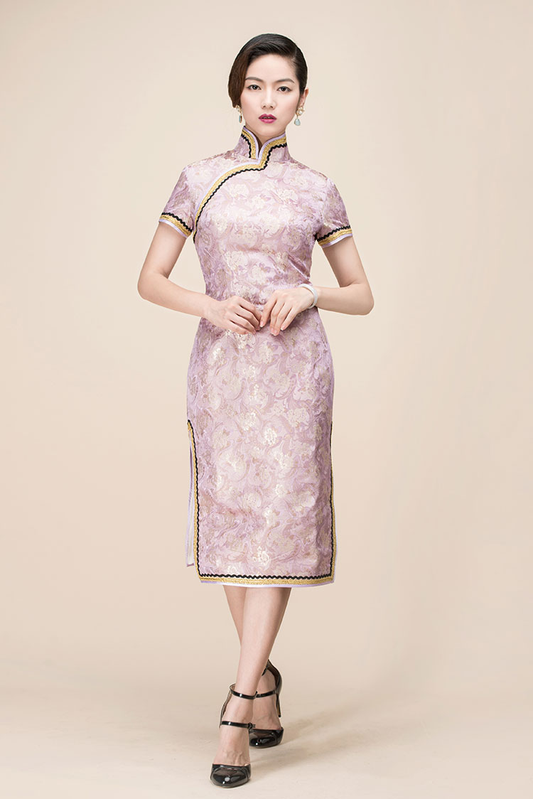 Colocasia color qipao dress Colocasia color qipao dress