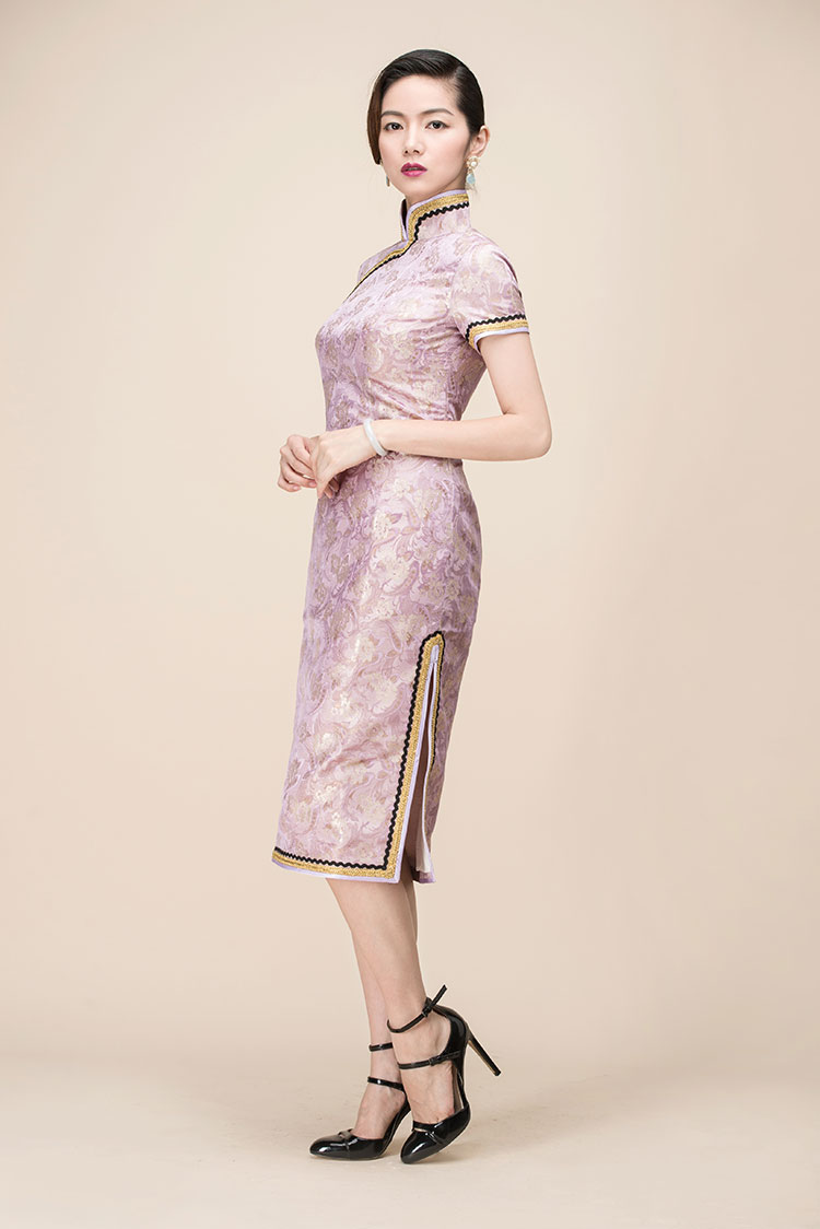 Colocasia color qipao dress Colocasia color qipao dress