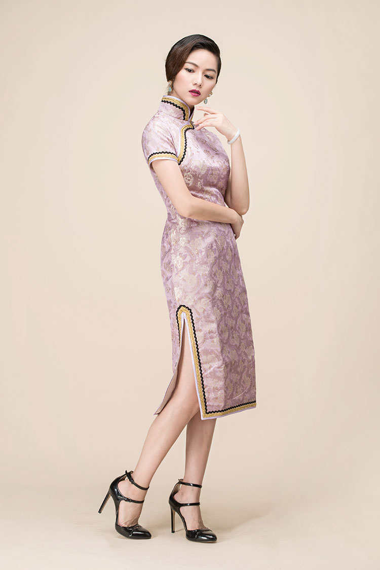 Colocasia color qipao dress Colocasia color qipao dress