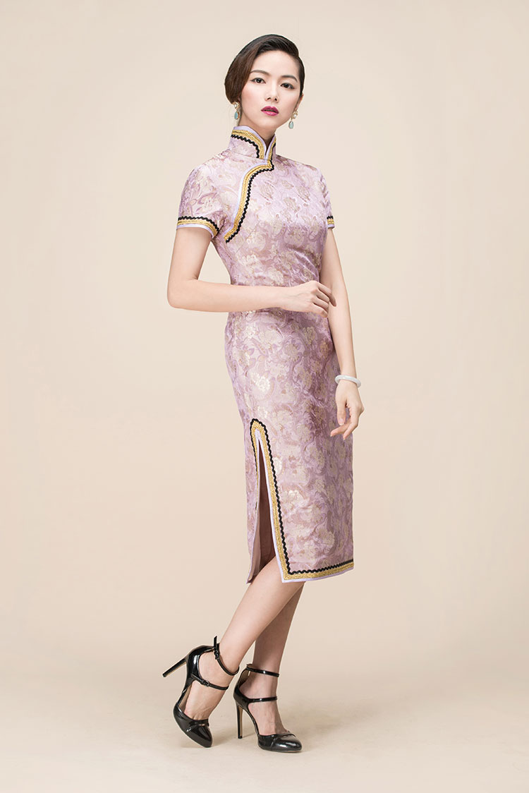 Colocasia color qipao dress Colocasia color qipao dress