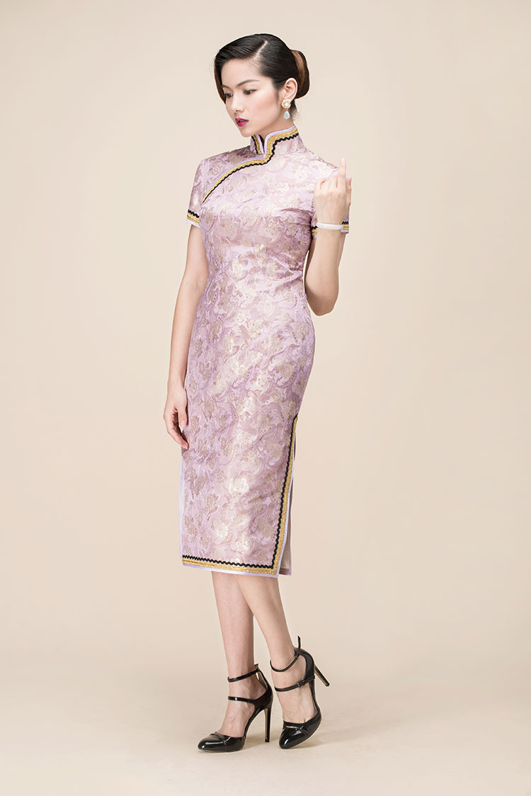 Colocasia color qipao dress Colocasia color qipao dress