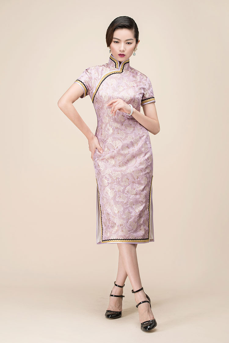 Colocasia color qipao dress Colocasia color qipao dress