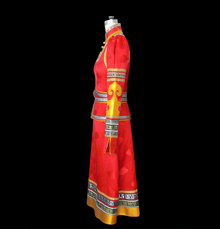 Red wedding mongolia dress