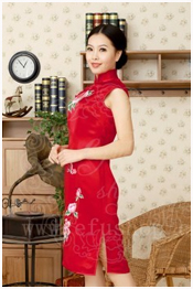 Red wedding qipao