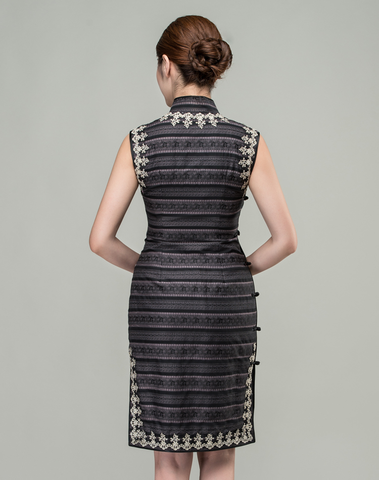 Grey modern short qipao dress Grey modern short qipao dress