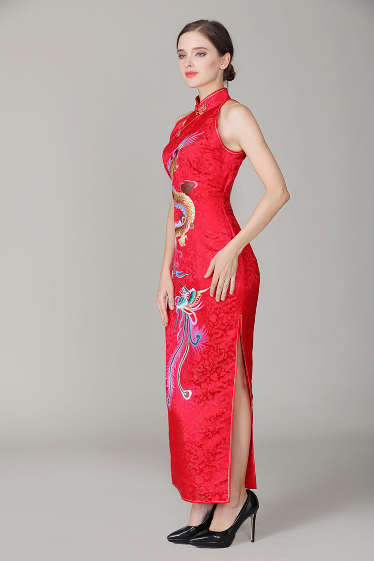 Red chinese wedding dress with dragon and phoenix2861 Red chinese wedding dress with dragon and phoenix2861