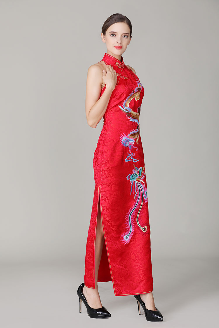 Red chinese wedding dress with dragon and phoenix2861 Red chinese wedding dress with dragon and phoenix2861