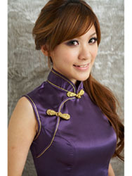 Purple qipao SMS79