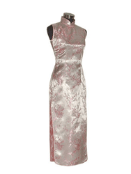 Pink plum blossom cheongsam 01