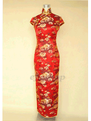 red poeny capped choengsam SCT188