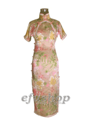 Champagne silk QiPao SCS31